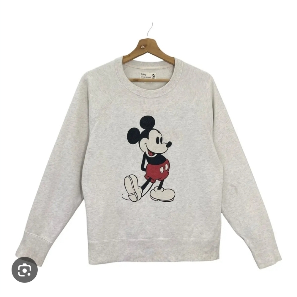 H&M Disney Mickey Mouse Sweater Pullover Grey Size Large
